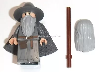 Lego Lord Of The Rings MiniFigure GANDALF With Staff & Extra Hair From Set 10316 • $54.99