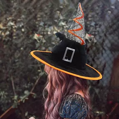 Halloween Witch Hats Cosplay For Adult Women Men Costume Accessory Top Pointed • $6.98