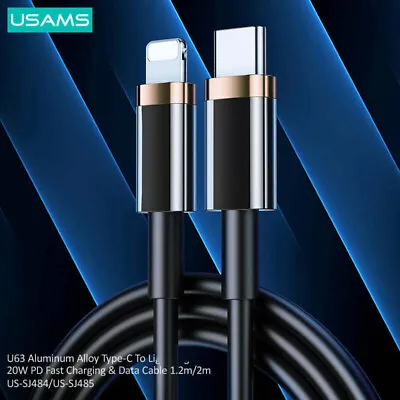 $14.95 • Buy USAMS Type-C To Phone 20W PD Fast Charging & Data 2m Cable For Phone Tablet OZ