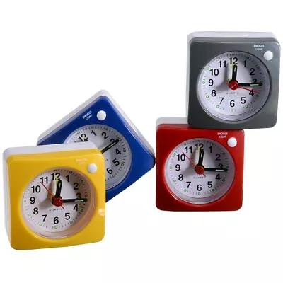 $13.56 • Buy Quartz Alarm Clock With Night Light No Tick Snooze Silent Small Bedside Clocks