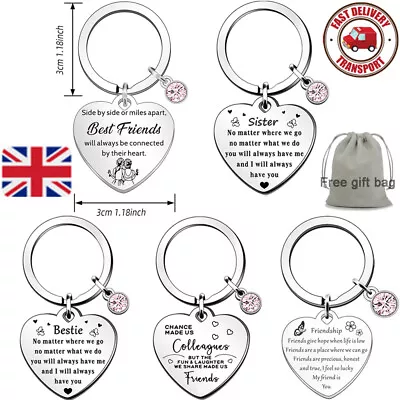 Friend Keychain Keyring Friendship Gifts For Bestie Friends Colleagues Keepsake • £4.59