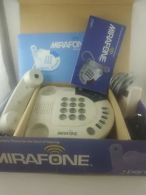 Mirafone OP201 Hard Of Hearing Single Corded Phone With Vibrate Visual  Volume • $19.95