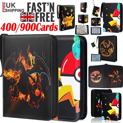 400/900 Pockets Trading Cards Binder/Folder Holder Album With 50 Pages Removable • £10.85