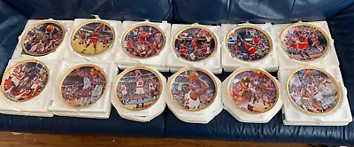 Michael Jordan Bradford Set Of 12 Collector  Plates Upper Deck 1995-1997 • $199.95