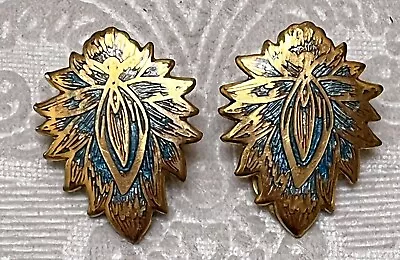 Vintage MMA Metropolitan Museum Of Art Gold Tone Clip On Earrings • $14.99