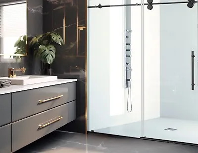 Single Sliding Frameless Shower Door With Tempered Glass 55  - 60  W X 60  H • $769.99