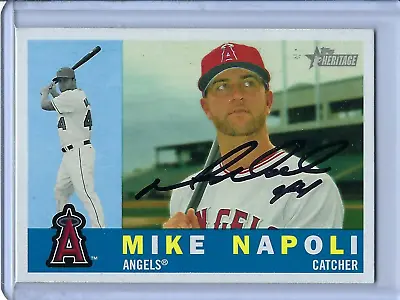 Los Angeles Angels Mike Napoli 2009 Topps Heritage Signed Card # 21 Auto • $9.99