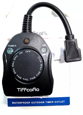 Outdoor Christmas Light Timer Weatherproof Plug Outlet Photocell Sensor Decor • $19.99