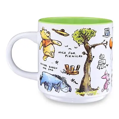 Disney Winnie The Pooh Allover Icons Ceramic Mug | Holds 13 Ounces • $12.99