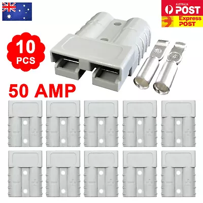 $10.50 • Buy 10 X Anderson Style Plug Connectors 64WG 50 AMP 12-24V DC Power Tool AU