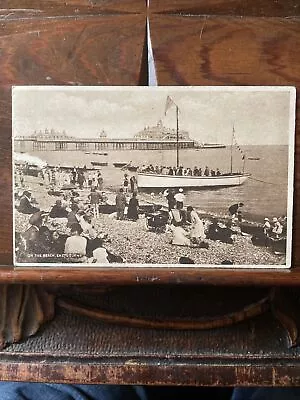 Eastbourne West Sussex Boat And Beech 1928 Postmark Postcard  • £0.99