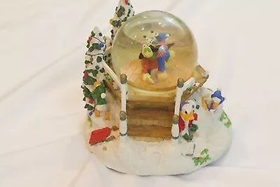 Disney Mickey And Minnie Mouse Winter Wonder Land Musical Glass Snow Globe Xmas • $28