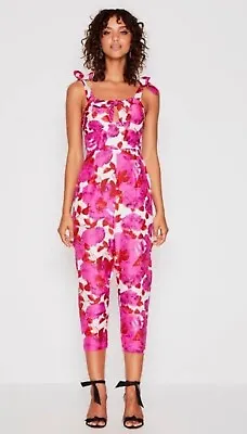 Alice McCall Betty Baby Pink And White Floral Jumpsuit Size 6 • $60