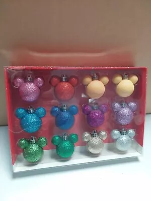 Set Of 12 Disney Mickey Mouse Christmas Baubles Xmas Tree Decorations • $39.99