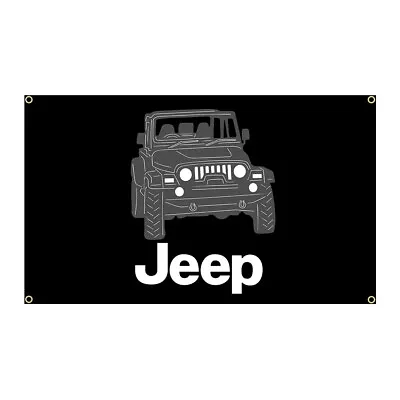 Jeep Wrangler Offroad Flag Banner 3 X 5FT Performance Racing • $13.89