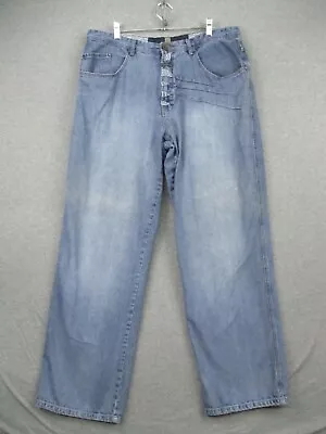 Vintage 90s Marithe Francois Girbaud Men's 36 Blue Jeans Baggy Y2K Wide Leg • $39.86