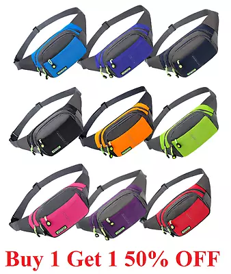 Waterproof Sport Runner Waist Bum Bag Running Jogging Belt Pouch Zip Fanny Pack • $8.95