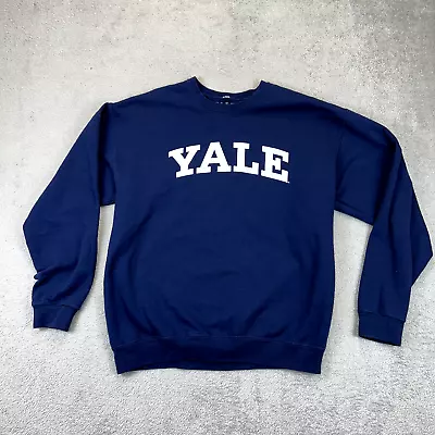 Yale University Crewneck Sweatshirt Unisex Adult Medium Blue Athletic Spellout • $29.99