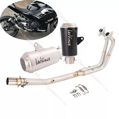 For Kawasaki Z400 Ninja 400 2023 2024 Complete Exhaust System Front Muffler Pipe • $242.99