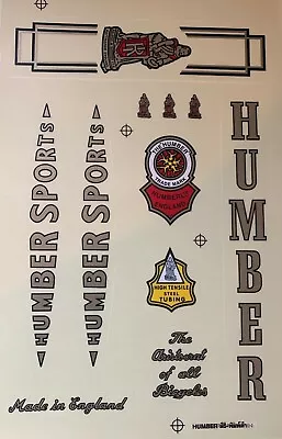 HUMBER Bicycle Stickers For Vintage HUMBER Bicycle • $24.95