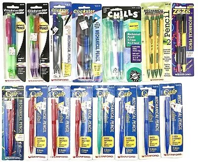 Vtg HUGE Sanford Mechanical Pencil Lot 15: Clickster Grip ZeZe Quip Chills NOS • $2.99