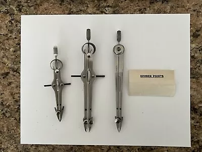 VTG Vemco Drawing Instruments W/Brown Leather Zip Storage Case • $15