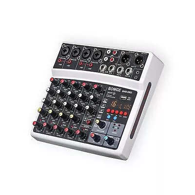 BOMGE 6 Channel Audio Sound Mixer - Professional Digital DJ Mixing Console Fo... • $68.99