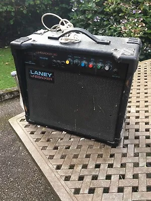 LANEY Linebacker 30 BASS AMPLIFIER Reverb 25 WATT AMP Solid State Speaker BLACK • £25.74