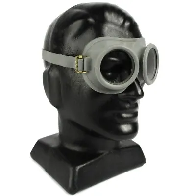 Vintage Military Grey Rubber Tanker Goggles -Paintball-Steampunk-Motorcycle • $19.95