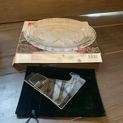 Mikasa Nativity Scene Holy Family Plate 9” Oval Dish Clear Glass Platter Germany • $14.95