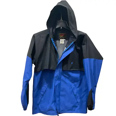 Stearns Dry Wear Blue Hooded Rain Suit Jacket Coat Size Small #8172 • $12.80