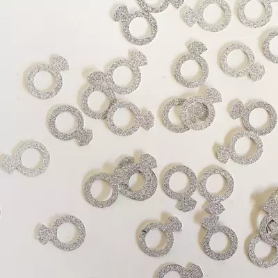 $4.30 • Buy Diamond Ring Silver Glitter Party Decor Craft DIY Confetti