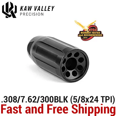 Kaw Valley Precision 308/7.62/300BLK Linear Comp/Compensator 5/8x24 TPI -Black • $45.95