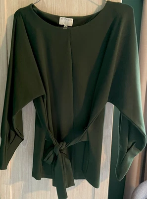 $15 • Buy Witchery Tie Waist Green Ponte Top - Size S