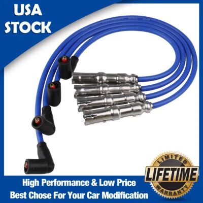 27588 Spark Plug Wires Set For Volkswagen VW Beetle Bora Golf GTI Jetta 2.0L • $20.59