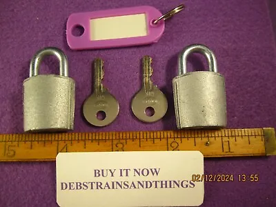 Old Antique Vintage 2 Pc Lot Corbin Pad Locks Small Tiny Mini Trinket Jewerly • $32.85