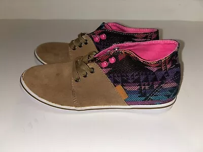 Vans Aztec Tribal Print Canvas Shoes Mid Top Ankle High TB4R - Women's Size 8 • $29.87