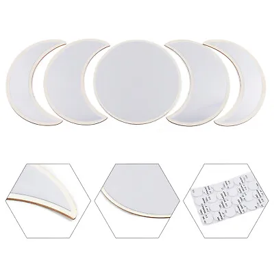 5Pcs Wooden Decorative Mirror Decor Nordic Acrylic Moon Phase Wall Decor Bedroom • $8.56