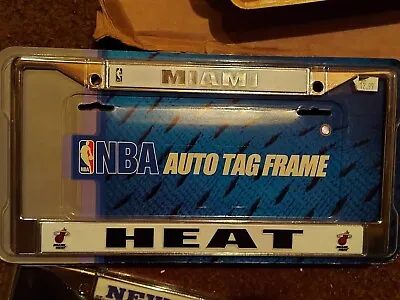 Miami Heat Chrome Car License Plate Frame Nba Licensed Sealed • $19.99