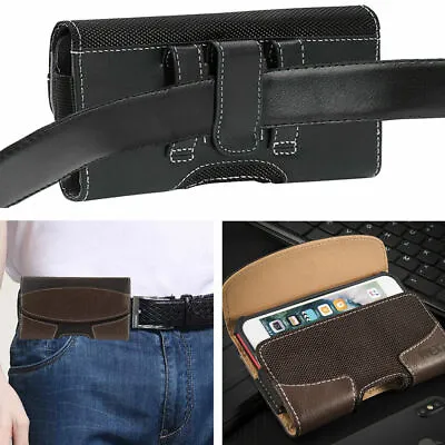 Horizontal Cell Phone Pouch Holster Belt Clip Holder+ Loop Rugged Case (3 Sizes) • $7.16