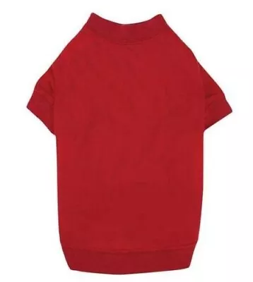 Zack And Zoey Basic Tee Plain Red Dog Shirt Small Pet • $10.47