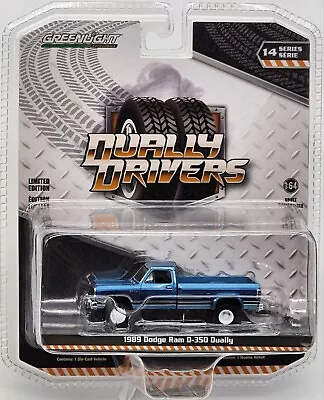 Greenlight Collectibles Dually Drivers S14 1989 Dodge D-350 Dually Rubber Tires! • $13.49