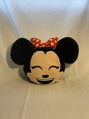 Minnie Mouse Winking Face Disney Emoji Pillow Plush 12  X 14  • $20