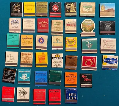 Vintage Lot 39 Hotel / Motel Matchbooks - Many Unstruck! 1950's - 1970's -Rare! • $22.98