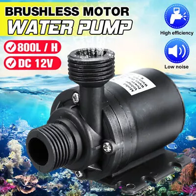 DC 12V Submersible Water Pump Ultra Quiet Mini Lift 5M 800L/H Brushless Motor • $13.69