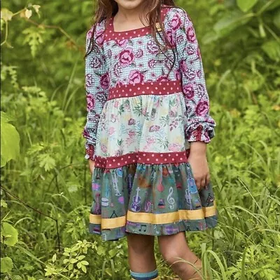 Girls NWOT Matilda Jane Choose You Own Path All The Right Notes Dress Size 8 • $52.95