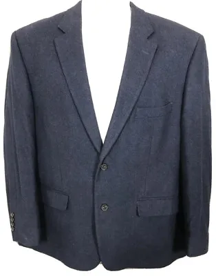 Jos A Bank Tailored Fit Sport Coat Silk Wool Navy 2-Button 46R (t4) • $39.99