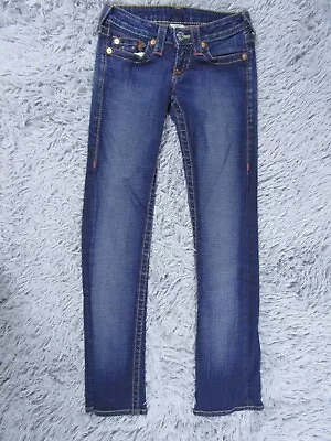 True Religion Jeans Women's 24 Gina Blue  Denim Pants Straight Fit Medium Wash • $15