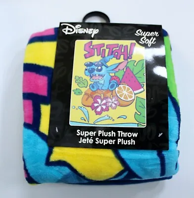 $28.45 • Buy Disney Lilo & Stitch Tropical Fruit Throw Blanket 