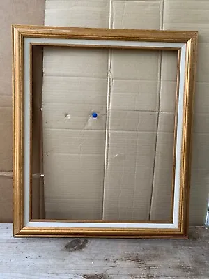 Gold/Brown Vintage Solid Wood Picture Frame 25X29X1  For 20X24 Picture Photo NOS • $47.52